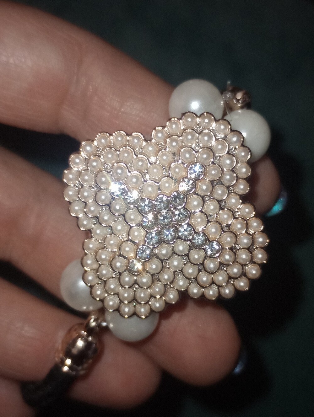 Boutique Faux Pearl Accent Hair Ties- Pick One - Picture 6 of 6